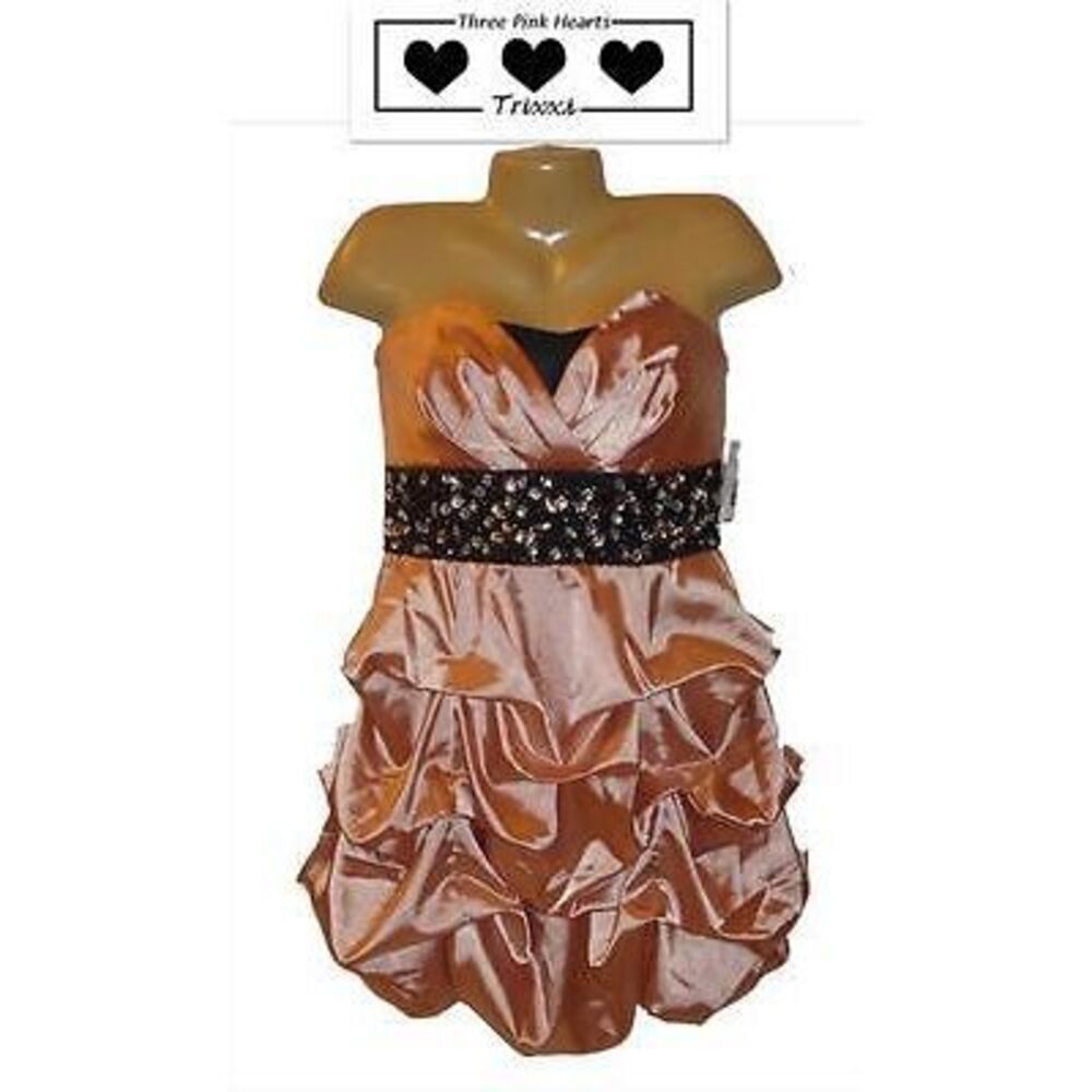 NWT TRIXXI Sz 13 Vintage Y2K strapless drapped pink satin cocktail evening dress